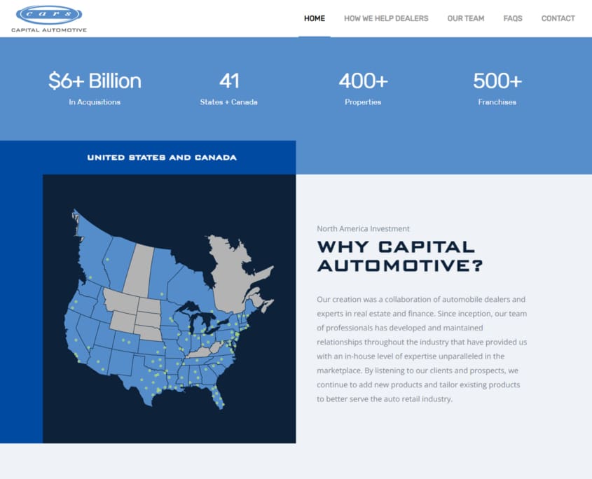 Capital Automotive Website - Welcome 2